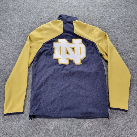 Notre‎ Dame Sweatshirt Windbreaker Mens Small Under Armour 1/4 Zip Pullover NCAA - Picture 1 of 10
